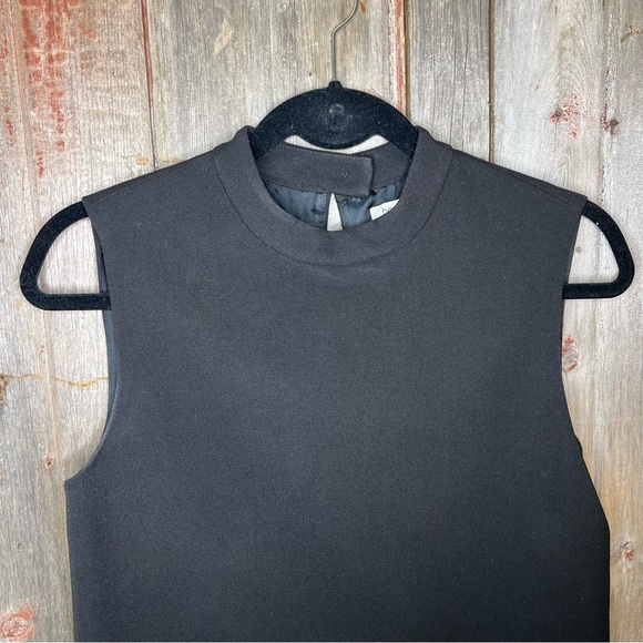 Hoss Intropia Anthropologie Black Mod Shift Dress With Sequin Bottom Sz 36/ 4 - Picture 3 of 12